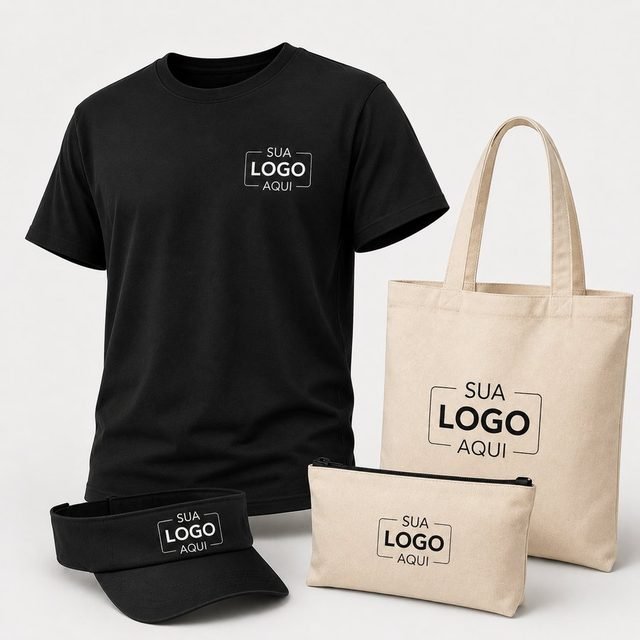 Kit Camiseta + Viseira + Necessaire + Ecobag